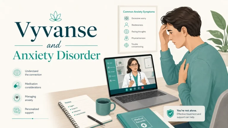 vyvanse anxiety telehealth consultation infographic