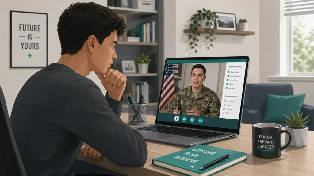 military enlistment anxiety consultation recruiter infographic