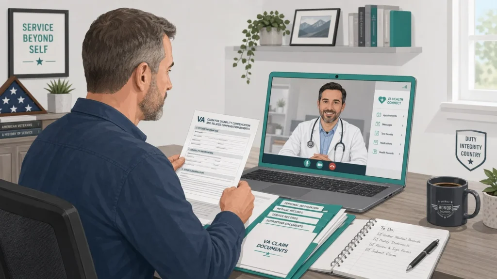 anxiety disorder VA rating veteran consultation infographic