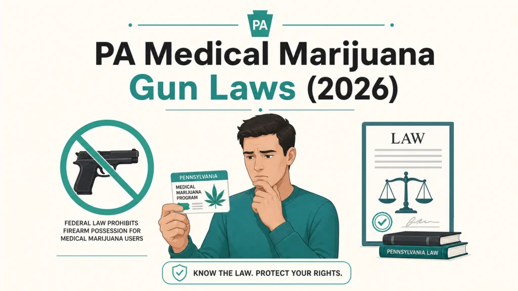pa medical marijuana gun laws 2026 infographic