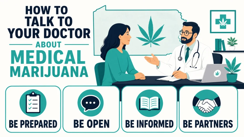 how to talk to your doctor about medical marijuana in Pennsylvania infographic
