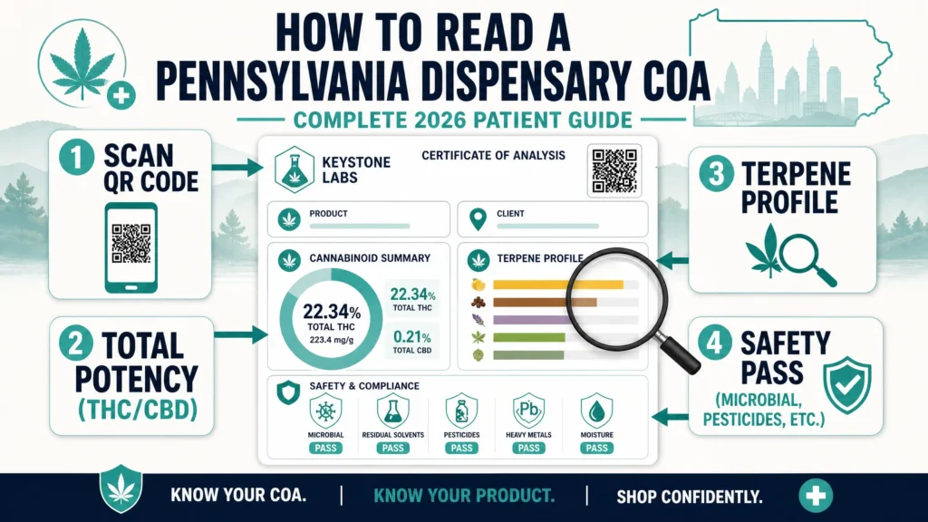 how to read a Pennsylvania dispensary COA infographic
