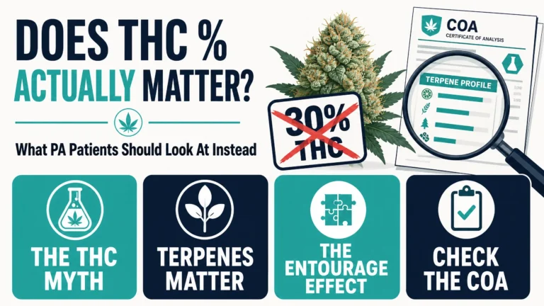 does THC percentage actually matter infographic