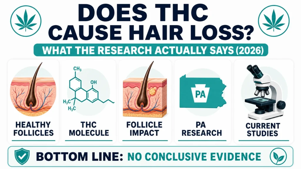 does THC cause hair loss infographic